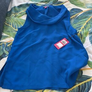 NWT Vince Camuto Contrast Detail Cowl Neck Tank